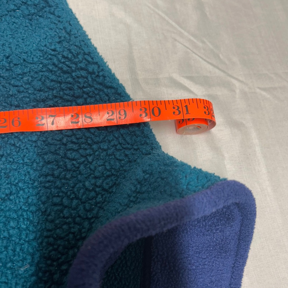 LL Bean USA made fleece quarter zip vintage 90s teal colorway - Picture 8 of 10